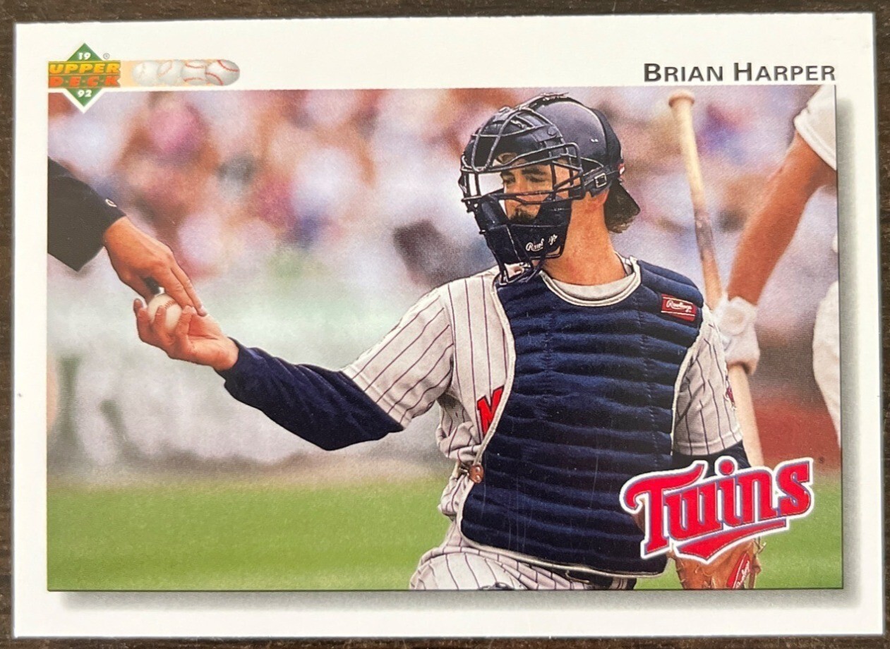 1992 Upper Deck # 527 Brian Harper Minnesota Twins MLB Major League Baseball Car