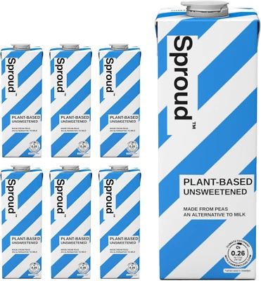 SPROUD - Plant-Based Milk, Zero Sugar, Low Carb, High Protein, Long Life, by For