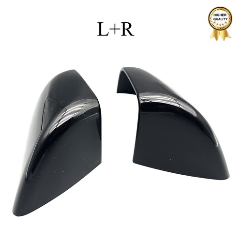 Pair Of Non-Painted Black Mirror Cover Caps – Fits Nissan Altima 2002-2006 Left & Right
