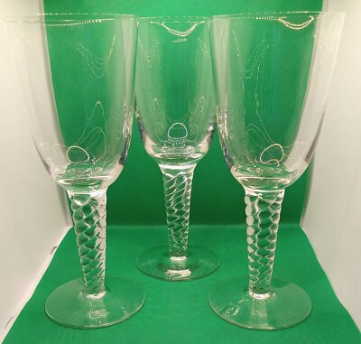 VINTAGE 1950's Amager/Twist TALL Beer Goblet By Kastrup/HOLMEGAARD-Denmark