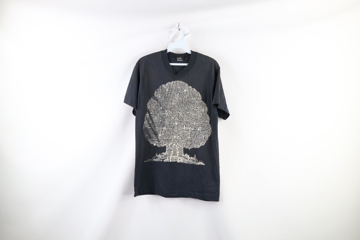 Vintage 90s Mens Medium Distressed Family Tree of Rock N Roll T 
