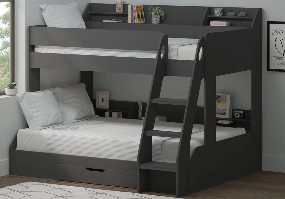 Small double bunk sales bed with storage