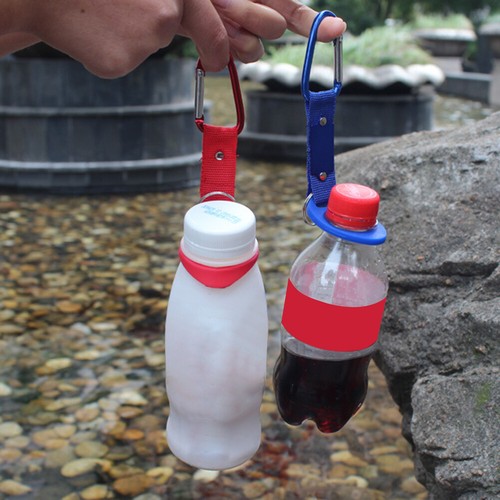Carabiner Water Bottle Buckle Hook Holder Strap Belt Clip Camping Outdoor