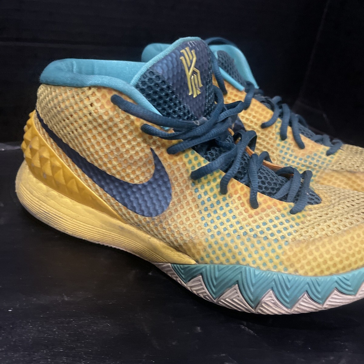 【美品】NIKE Kyrie 1 カイリー1 yellow 26cm Nike Kyrie 1 Letterman Tour Yellow Teal University Gold 705277-737
