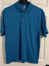 PGA Tour Men s Xl Golf Short Sleeve Polo In Solid Bright Blue Color