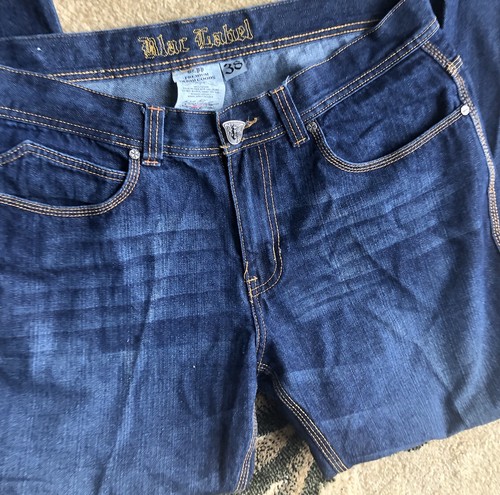 Blac Label Mens Jeans 38 x 34 Flap Back 