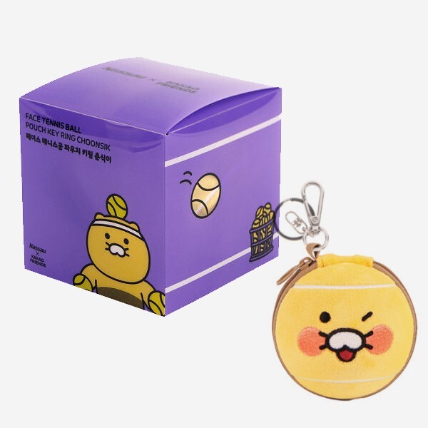 Nassau x Kakao Friends Chunsik Face Теннисный мяч Брелок для ключей Сумка-брелок для ключей Аксессуар
