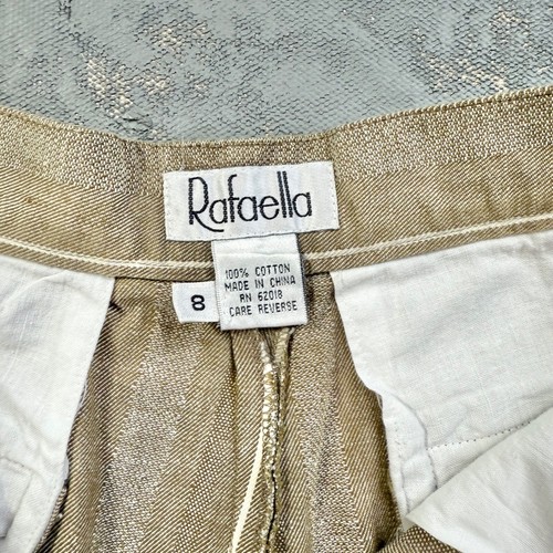 Vintage Rafaella High-Rise Pleated Cotton Shorts Fit 27" Waist - Picture 3 of 4