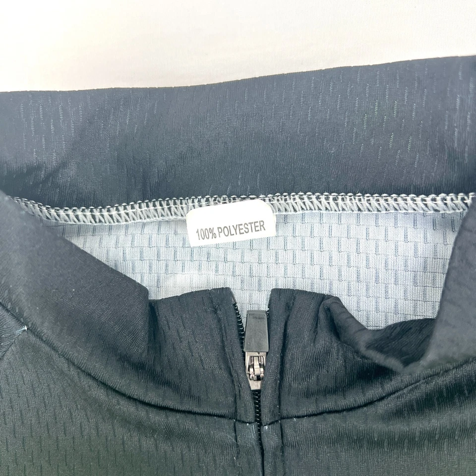 Camiseta deportiva de ciclismo SPONEED para hombre talla M negra/amarilla/gris manga corta poliéster cremallera Foto 3 de 4