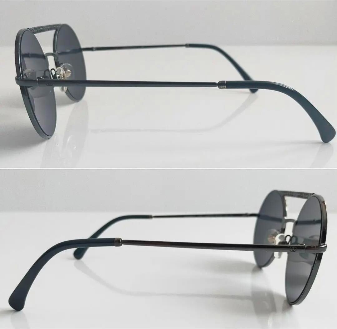 Chanel Round Gunmetal Black Round Frame Sunglasses 4232 c.468/C0  
