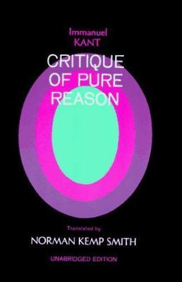 Critique of Pure Reason by Immanuel Kant (1969, Trade Paperback)