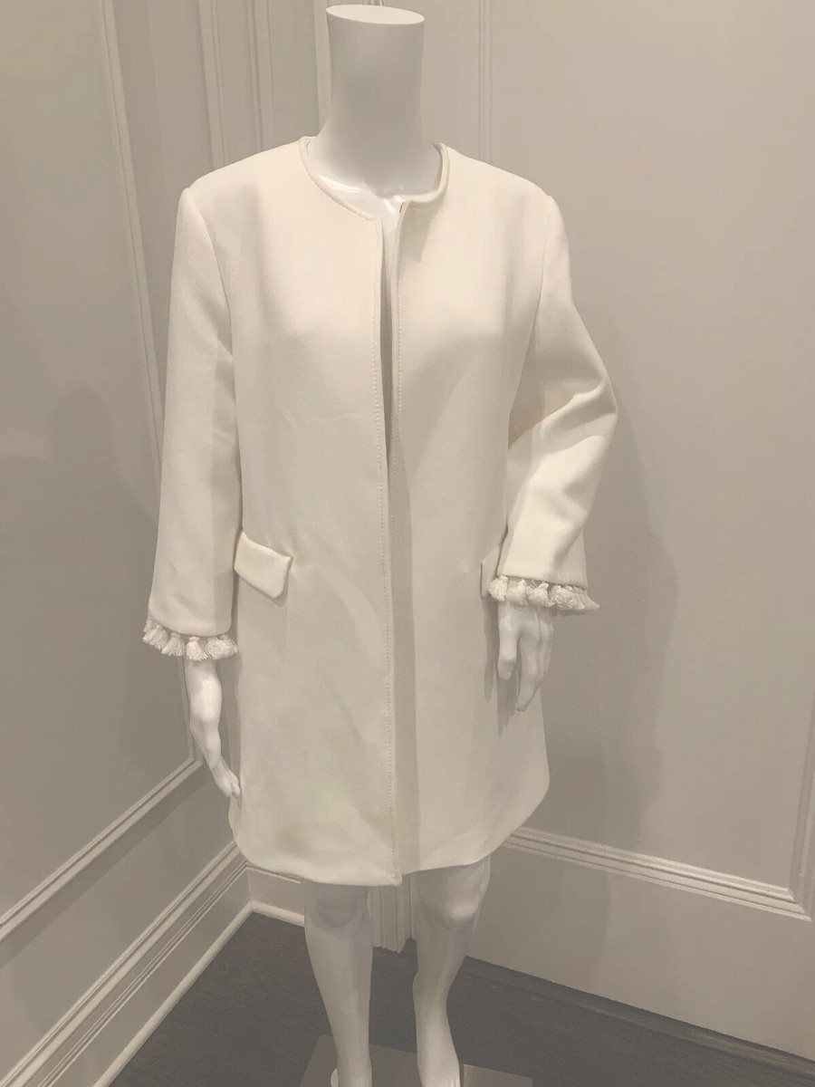 ZARA White Tassel 3/4 Thick Substantial Jacket Coat! 2753 ZARA White Tassel 3/4 Thick Substantial Jacket Coat! 2753