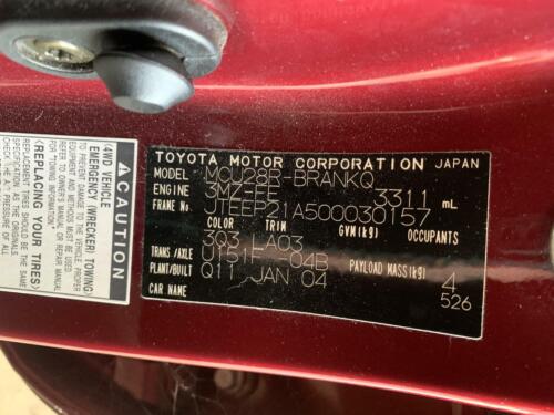 Toyota Kluger Roof Rails MCU28 01/2001-04/2007 - Picture 8 of 9