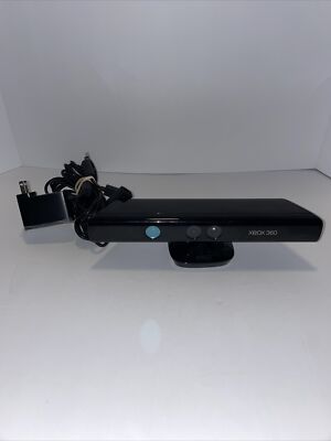 Genuine Microsoft XBOX 360 Kinect Sensor Bar Model 1414 Black with Power Adapter