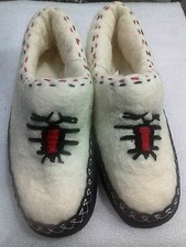 NEW ALBANIAN EAGLE HANDCRAFT WOOL BOOTEES SLIPPERS SHOES SOCKS-LEATHER-PAPUCE-RR