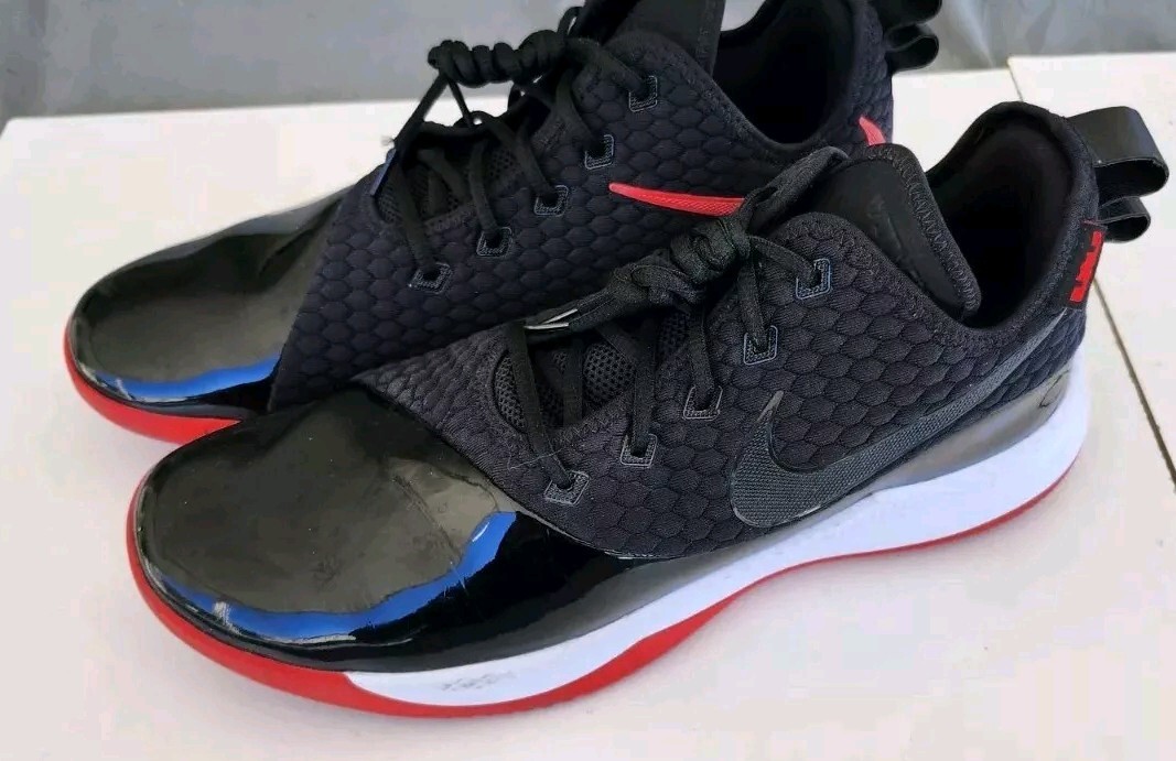 Size 14 - Nike LeBron Witness 3 Premium Black Red | eBay