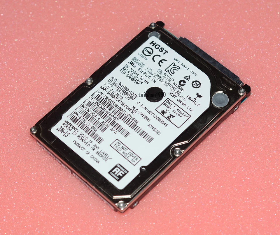 HGST Travelstar 5K1000 1TB SATA 6Gbps HDD HTS541010A9E680 1000GB 2.5" Hard Drive - Bild 4 von 4