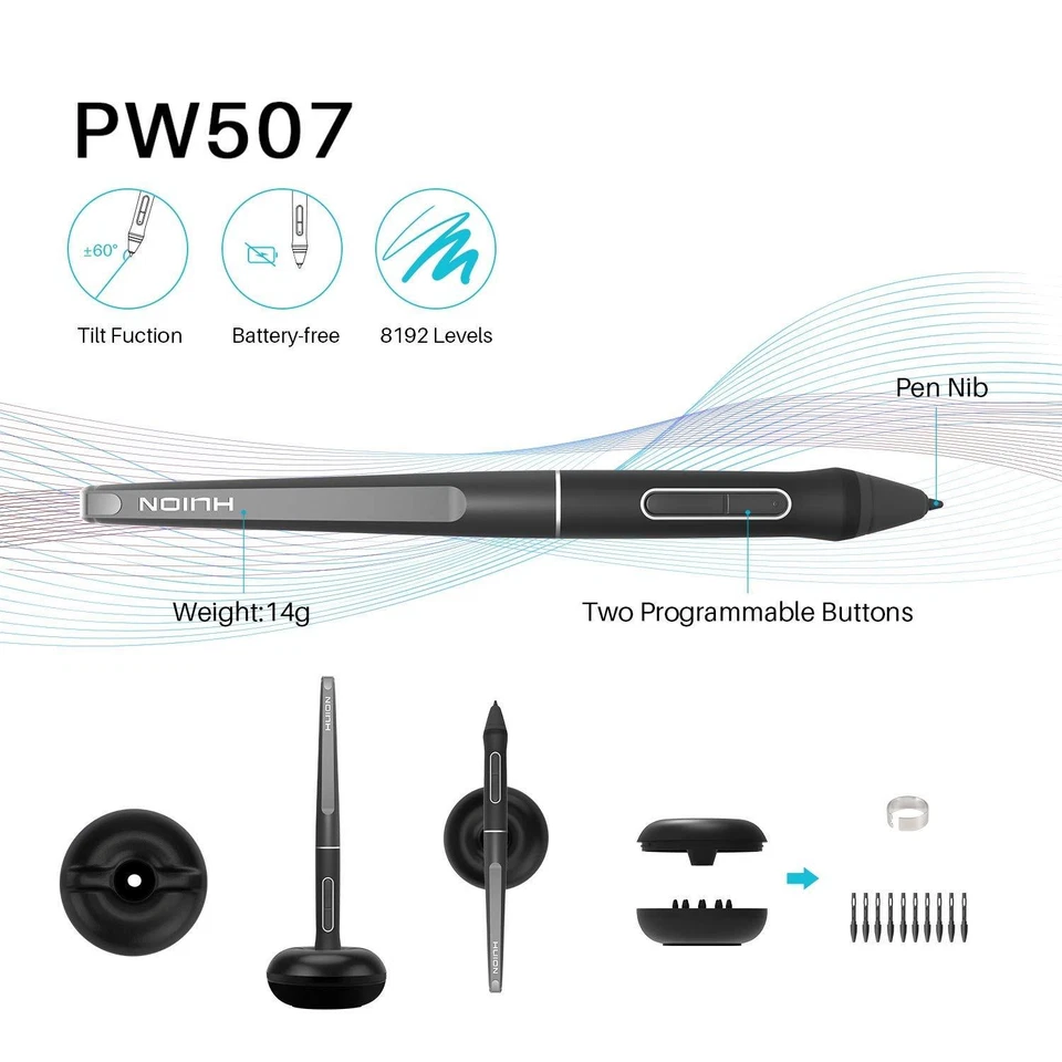 Huion KAMVAS PRO 13 Graphics Drawing Tablet Battery-free Pen 13.3 Inch 120% sRGB - Image 2 of 4