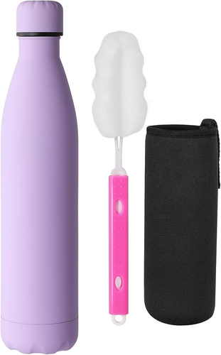 Thermosflasche 1 Liter matt Edelstahlflasche + Bürste + Tragetasche - Bild 8 von 12