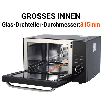 1000W Multifunktionaler Mikrowelle mit Grill Mikrowellen mit Großem Innenraum