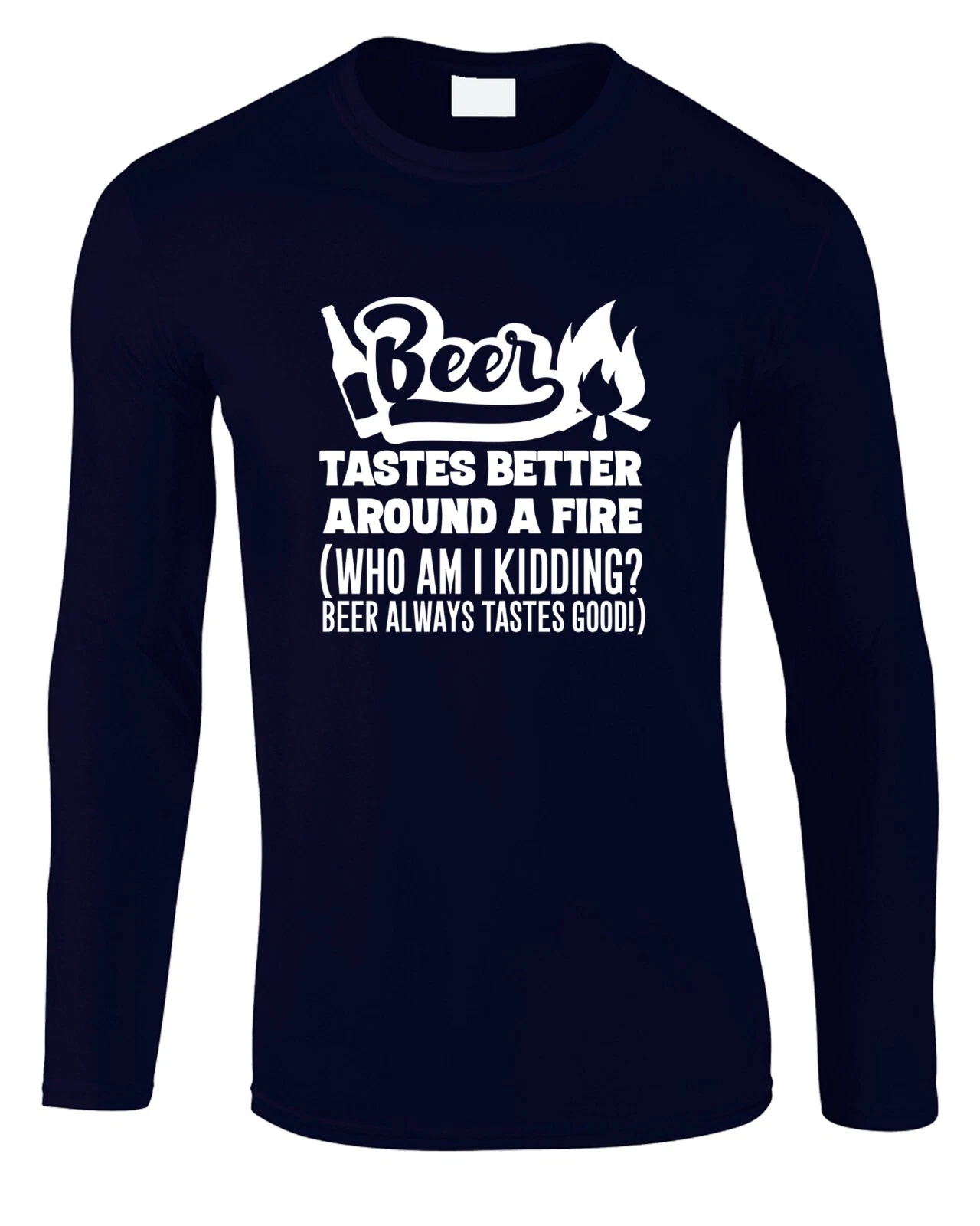 Beer Funny Camping Men's Long Sleeve T-Shirt Camp Site Gift Idea Summer Holiday