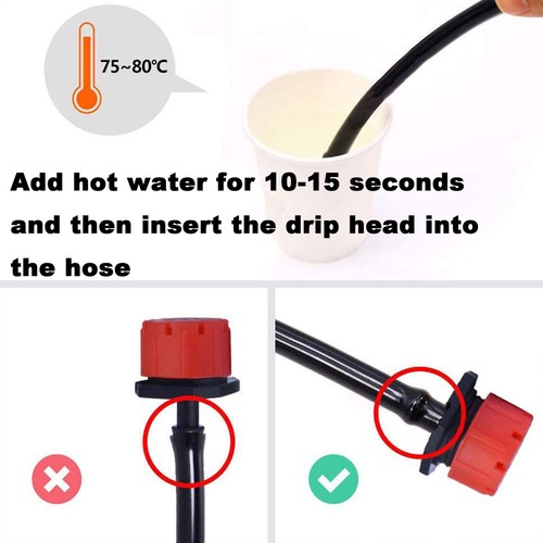 100Pc Adjustable Emitter Dripper Micro Drip Irrigation Sprinkler Watering System - Picture 7 of 12