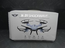 SKY RIDER Pro Quadcopter Drone with Wi-Fi Camera Remote and Phone Holder White