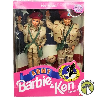ミリタリー Star'n Stripes ARMY Barbie&Ken DeluxeSet Army Barbie & Ken Deluxe Set Stars 'n Stripes Special Edition 1992