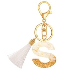 TTYY Initial Letter Keychain for Women Birthday gift To Little Girls Tassel