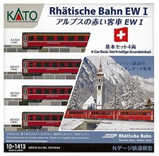 KATO N gauge Alps red passenger Ew I 4 both basic set 10-1413 model railroad pa