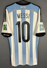 MEN'S LEO MESSI ARGENTINA NATIONAL 2013/2014 SOCCER FOOTBALL SHIRT JERSEY SIZE M
