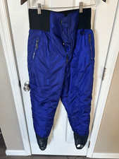 Tyrolia skiwear ski pants snowboarding vintage like blue/purple pants size 12 wo