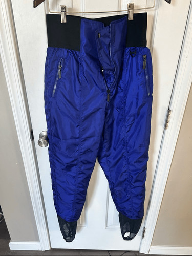 Tyrolia skiwear ski pants snowboarding vintage like blue/purple pants size 12 wo