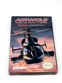 Airwolf Nintendo NES 1989 Rev A, Very Clean, Kept In Plastic Case