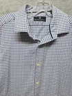Hart Schaffner Marx Mens Short Sleeve Button Up 100% Egyptian Cotton Size L