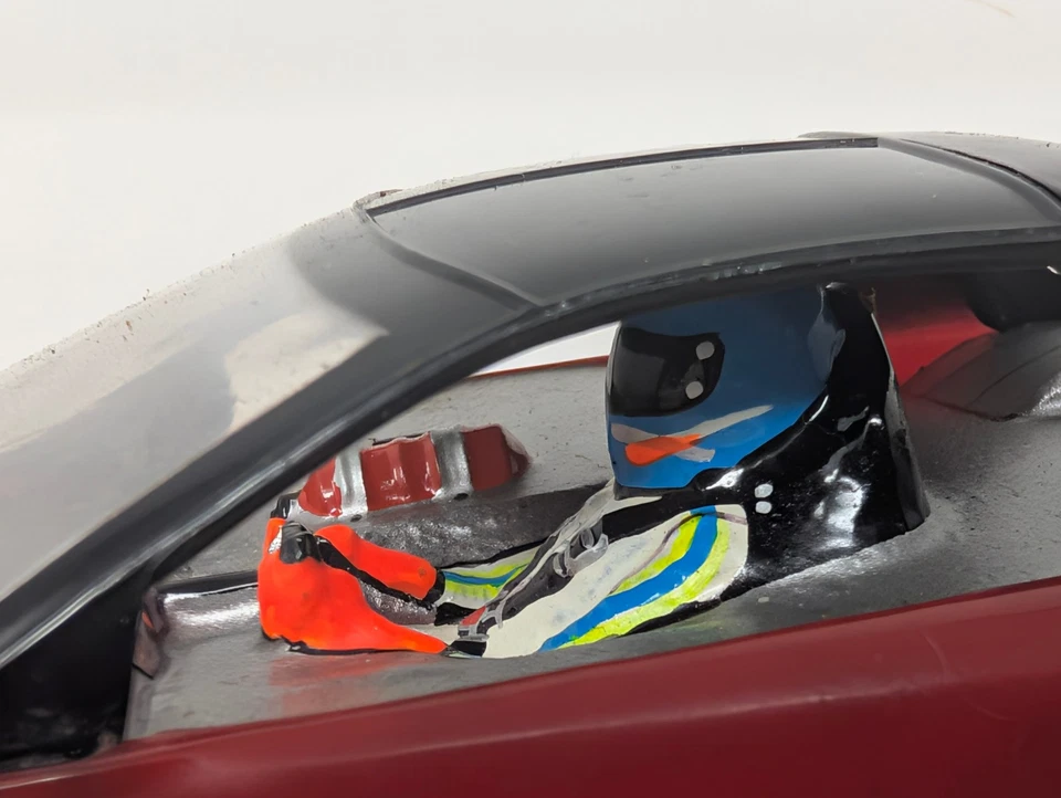 Coche Ranura Carreras de Arrastre Escala 1/24 1/25 - Chevy Camaro con Driver - PROBADO Funcionando Foto 4 de 4