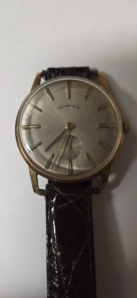 Vintage Tiffany & Co 14k gold watch with new Crocodile band - Image 2 of 4