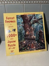 SunsOut Forest Gnomes 1000 Piece Jigsaw Puzzle 27x35 Made in USA Jeff Tift