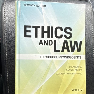 Wiley Ethics and Law for School Psychologists 7th Ed Hardcover Jacob Decker Lugg
