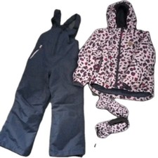 Schneeanzug Kombi Gr.  110 116 Skihose Mädchen Blau Rosa Skijacke Wintersport 