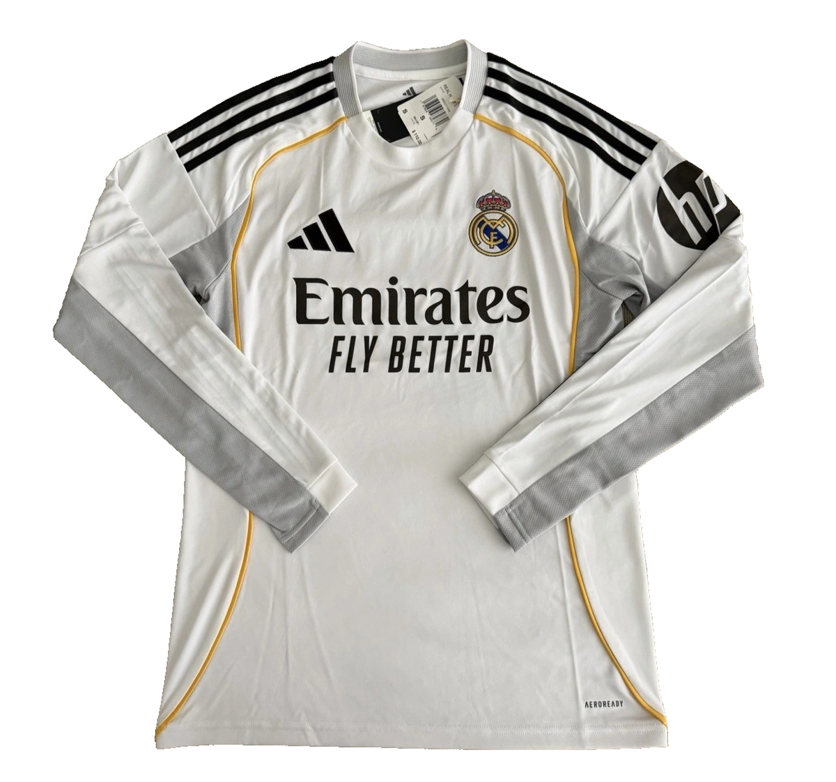 Adidas Real Madrid 25/26 Long Sleeve Soccer Home Jersey JN8884