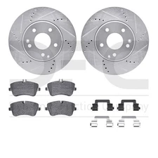 Dynamic Friction Company 7512-63335 Rotors Drilled & Slotted Silver W/ 5000