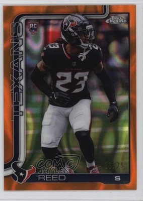 2025 Topps Chrome Rookies Orange Lava Refractor /25 Jaylen Reed Rookie RC 1th0