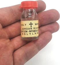 Holy Water From The Jordan River In 1 7/8 Inch Glass Vial Bottle | Blessed Holy