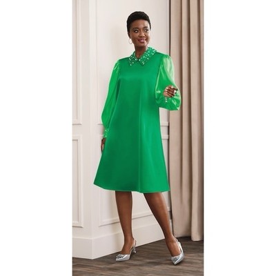 Sz 22W XXL Ashro Emerald Green Formal Wedding Church Party - Main Image