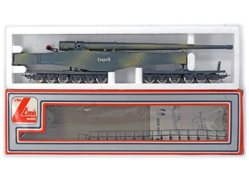 Vintage LIMA "30 3500" HO H0 GERMAN 280mm K5 [E] LEOPOLD RAILWAY GUN , MINT