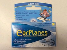 EarPlanes Adult Earplugs Relieve Ear Discomfort 1 Pair
