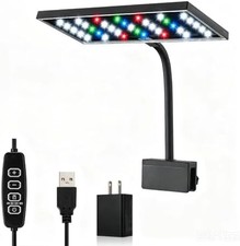 Aquarium LED Light USB 5V2A RGBW 5730 Timmer 5 25Gal Fish Tank Clip Light 10 Bri