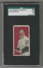 1910 Piedmont T206 Joe Kelley SGC 1.5 Fair; Beaneaters, Superbas, Doves & HOF!