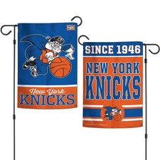 NEW YORK KNICKS HARDWOOD CLASSICS 12"X18" 2 SIDED GARDEN FLAG NEW WINCRAFT   